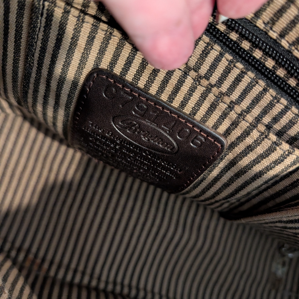 Brighton VINTAGE Pandora Croc Leather Brown Crocodile-Embossed Women's Bag - Picture 5 of 6